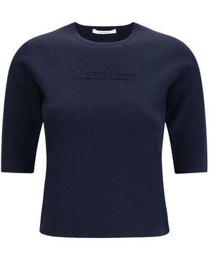Max Mara Pure Viscose T-Shirt - Blue