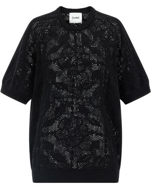 Nude Openwork Cotton Sweater Sweater, Cardigans - Black