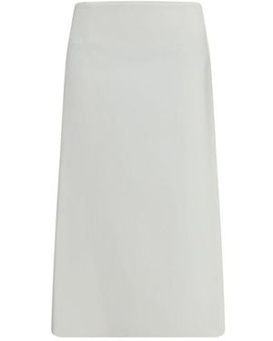 Rier Cotton Midi Skirt - Gray