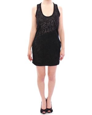 Ermanno Scervino Black Lace Lined Stretch Mini Dress
