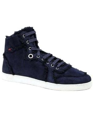 Gucci Shearling High-Top Sneaker - Blue