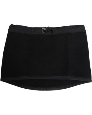 Dolce & Gabbana Lace Stole Knitted Dg Logo Scarf - Black