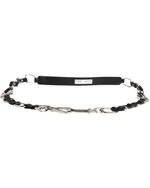 Dolce & Gabbana Leather Chain Bag Accessory Shoulder Strap Lamb Zamak Real Brass 10Lf - White