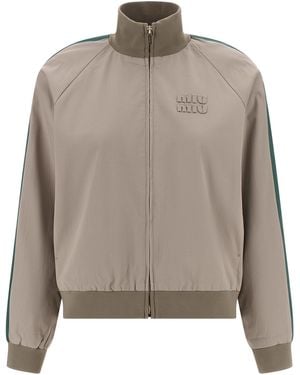 Miu Miu Cotton Bomber - Brown