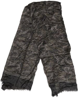 Dolce & Gabbana Camouflage Neck Warmer Wrap Foulard Scarf Modal Cashmere - Gray