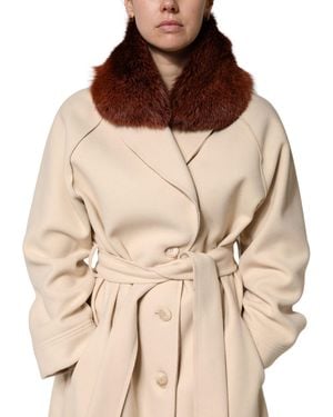 Dolce & Gabbana Mink Fur Collar Neck Wrap 60Cm X 14Cm Scarf - Brown
