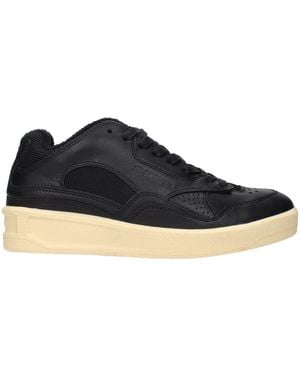 Jil Sander Leather Low Top Sneakers - Blue