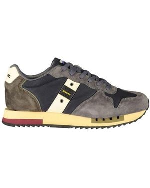 Blauer Polyester Athletic Sneakers - Blue