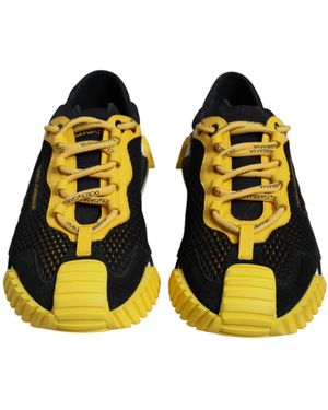 Dolce & Gabbana Low Top Ns1 Trainers Shoes Polyester La Nylon Elastane - Yellow