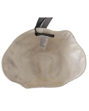 Dolce & Gabbana Wool Embroidered Cameo Brooch Hat - Metallic