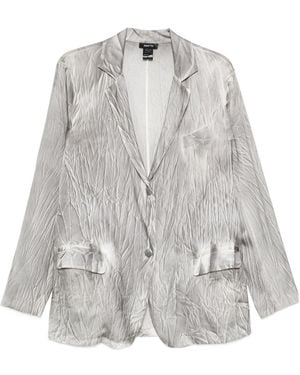Avant Toi Silk Double-Breasted Jacket - White