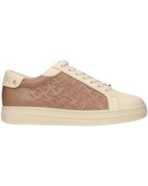 Jimmy Choo Leather Low Top Sneakers - Natural