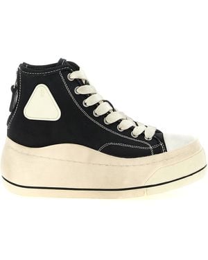 R13 Cotton High Top Sneakers - Black