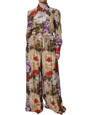 Dolce & Gabbana Floral Wide Leg Jumpsuit Dress - Multicolor