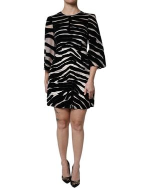 Dolce & Gabbana Zebra Print Mini Dress - Black