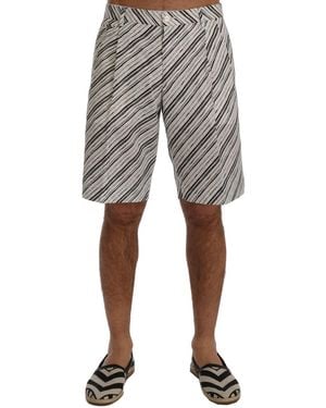 Dolce & Gabbana Striped Casual Shorts - Grey
