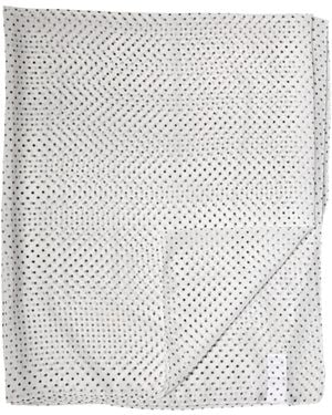 Dolce & Gabbana Polka Dot Polyester Shawl Scarf And - Gray