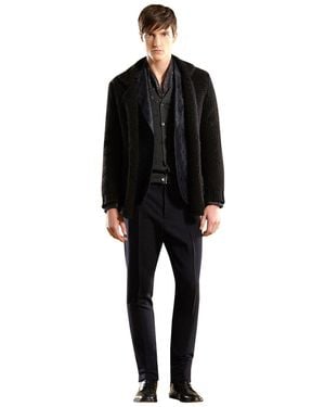 Gucci Floral Rose Window Jacquard Dandy Jacket (G 46R Us 36R) - Black