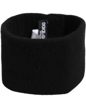 Dolce & Gabbana Cashmere Knitted Logo Head Band One Size - Black
