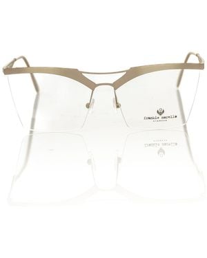 Frankie Morello Metallic Eyeglass Frame - Brown