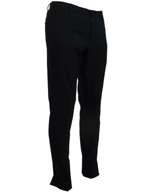 Dolce & Gabbana Elegant Slim Fit Dress Trousers - Black