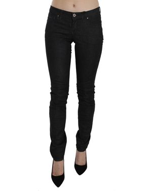 CoSTUME NATIONAL Chic Low Waist Slim Fit Skinny Denim - Black