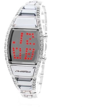 Chronotech Silver Steel Watch - Metallic