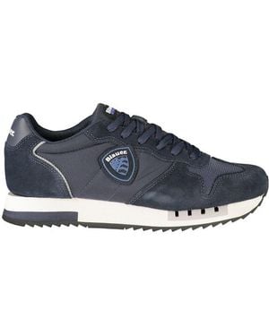 Blauer Polyester Athletic Sneakers - Blue