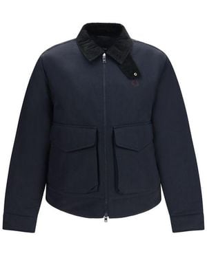 Fred Perry Recycled Polyamide Full-Length Jacket - Blue
