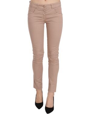 Cristinaeffe Low Waist Slim Fit Skinny Cotton Pants - White