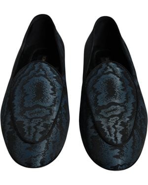 Dolce & Gabbana Dolce & Gabbana Logo-Embroidered Loafer - Blue