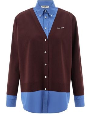 Miu Miu Virgin Wool Blouse - Purple