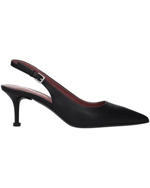 Premiata Leather Platform Pumps - Blue