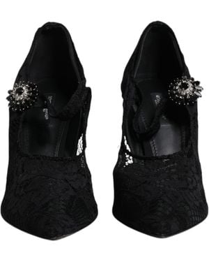 Dolce & Gabbana Lace Pumps High Heels Nylon - Black