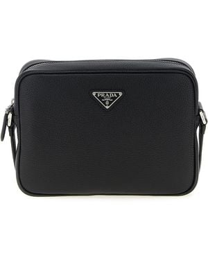 Prada Calfskin Crossbody Bag - Black