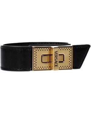 Versace Leather Bracelet - Black