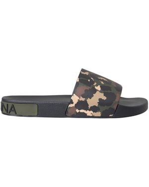 Dolce & Gabbana Camouflage Leather Beachwear Shoes - Multicolor
