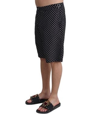 Dolce & Gabbana Polka Dot Elegance Swim Trunks Boxer - Black