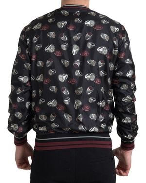 Dolce & Gabbana Ring Print Silk Crewneck Jumper Clothing - Grey