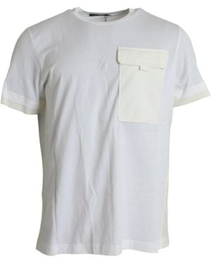 Dolce & Gabbana Elegant Crew Neck Cotton Tee - Grey