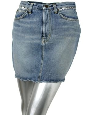 Saint Laurent Denim 80S Mini Skirt - Blue