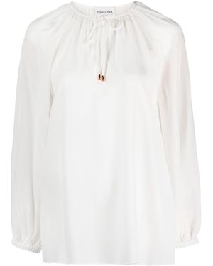 PHAEONIA Anita Long Sleeves Blouse - White