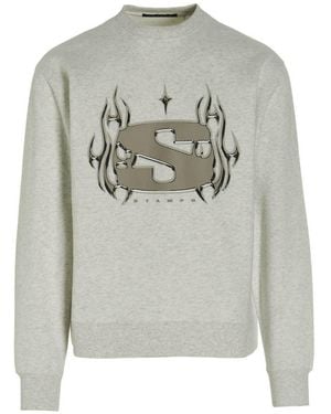 Stampd Chrome Flame Sweatshirt Cotton Polyester - Gray