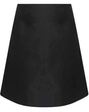 McQueen Flared Midi Skirt - Black