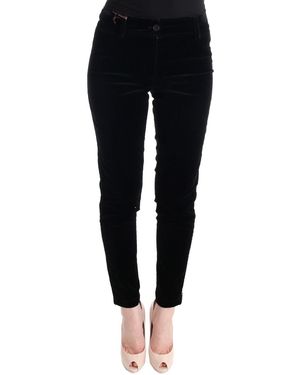 Ermanno Scervino Chic Slim Fit Cropped Pant - Black