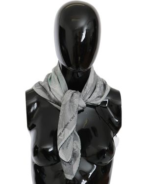 CoSTUME NATIONAL Silk Shawl Foulard Wrap Scarf - Black