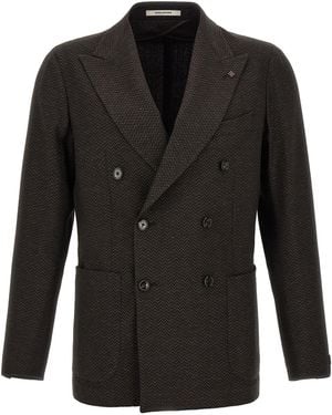 Tagliatore Virgin Wool Blazer - Black