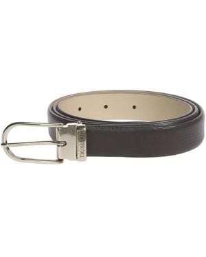 Trussardi Leather Belt - Black