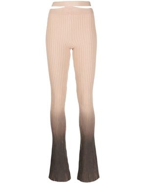 ANDREA ADAMO Pants Brown - White