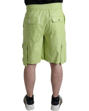 Dolce & Gabbana Light Cotton Cargo Bermuda Shorts - Green